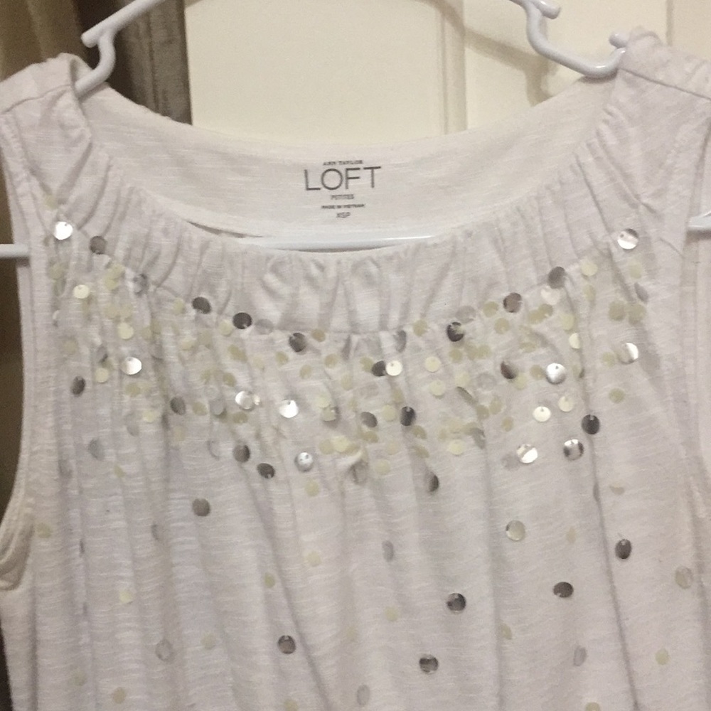 Loft tank with sequins